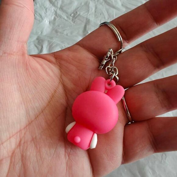 Hello Kitty Kawaii Bunny Suit Charm Keychain - Picture 3 of 3